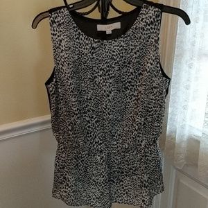 Loft sleeveless peplum  blouse